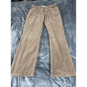 Quiksilver Edition Mens Brown Corduroy Pants Stretch Straight Leg Size 33
